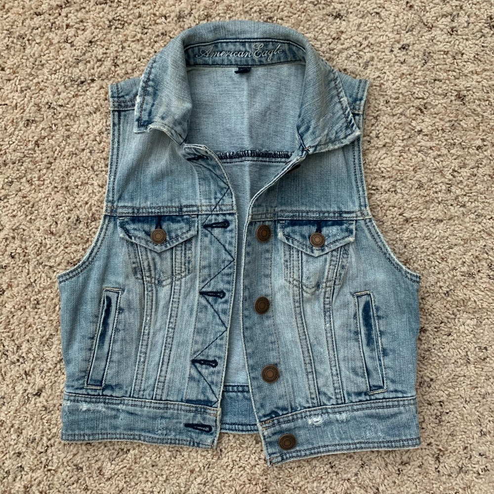 American Eagle Denim Vest - XS